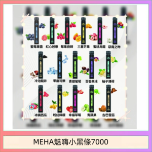 MEHA XBAR 魅嗨 小黑條7000口 拋棄式電子煙·續航持久